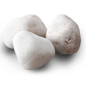 Камни Кварц Белый 10 кг обвалованный (ведро)