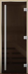 Дверь Статус 60G Бронза матовая с вертикальной ручкой 1900*700