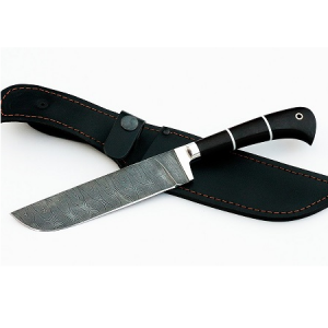 Нож Узбек (дамаск, чёрный граб)