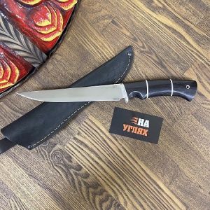 Нож Филейный средний (95х18, чёрный граб)