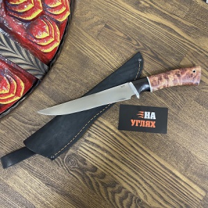 Нож Филейный средний (95х18, карельская берёза)