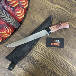 Нож Филейный большой (95х18, карельская берёза)
